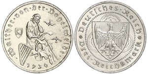 3 Reichsmark Веймарська республіка (1918-1933) Срібло 