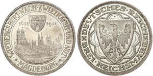 3 Reichsmark Веймарська республіка (1918-1933) Срібло 