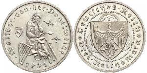 3 Reichsmark Веймарська республіка (1918-1933) Срібло 