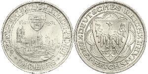 3 Reichsmark 魏瑪共和國 (1919 - 1933) 銀 