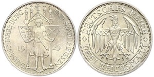 3 Reichsmark 魏瑪共和國 (1919 - 1933) 銀 