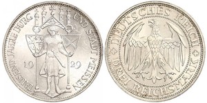 3 Reichsmark 魏瑪共和國 (1919 - 1933) 銀 