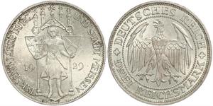 3 Reichsmark 魏瑪共和國 (1919 - 1933) 銀 