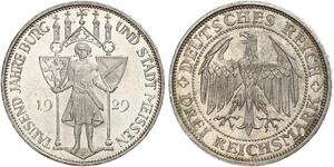 3 Reichsmark 魏瑪共和國 (1919 - 1933) 銀 