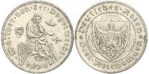 3 Reichsmark 魏瑪共和國 (1919 - 1933) 銀 