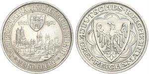 3 Reichsmark 魏瑪共和國 (1919 - 1933) 銀 