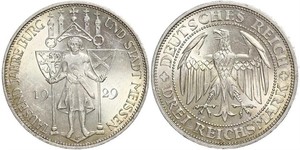 3 Reichsmark 魏瑪共和國 (1919 - 1933) 銀 