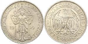 3 Reichsmark 魏瑪共和國 (1919 - 1933) 銀 