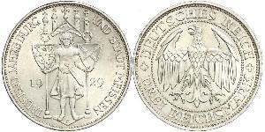 3 Reichsmark 魏瑪共和國 (1919 - 1933) 銀 