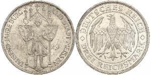 3 Reichsmark 魏瑪共和國 (1919 - 1933) 銀 