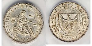 3 Reichsmark 魏瑪共和國 (1919 - 1933) 銀 