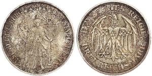 3 Reichsmark 魏瑪共和國 (1919 - 1933) 銀 