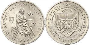 3 Reichsmark 魏瑪共和國 (1919 - 1933) 銀 