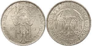 3 Reichsmark 魏瑪共和國 (1919 - 1933) 銀 