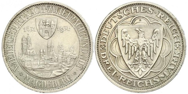 3 Reichsmark 魏瑪共和國 (1919 - 1933) 銀 