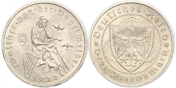 3 Reichsmark 魏瑪共和國 (1919 - 1933) 銀 