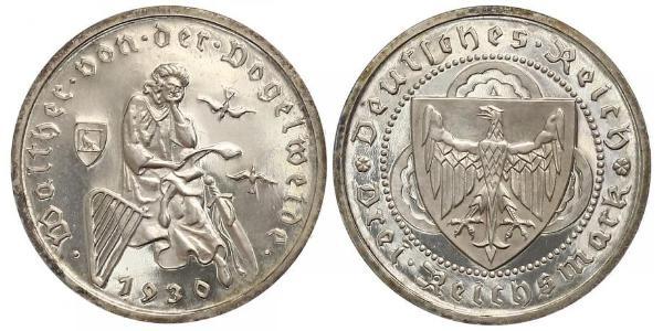 3 Reichsmark 魏瑪共和國 (1919 - 1933) 銀 