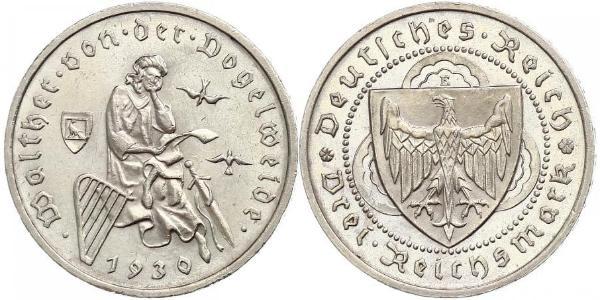 3 Reichsmark 魏瑪共和國 (1919 - 1933) 銀 