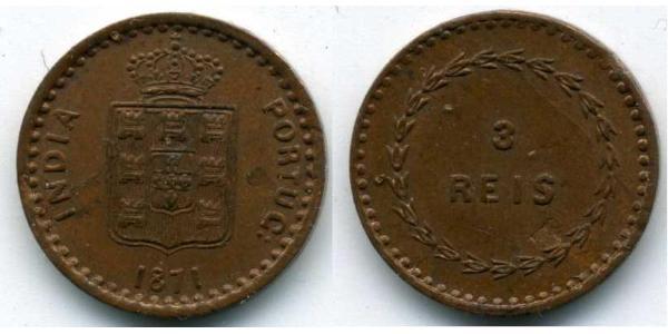 3 Reis India portuguesa (1510-1961) Cobre 