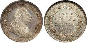 3 Shilling Regno Unito di Gran Bretagna e Irlanda (1801-1922) Argento Giorgio III (1738-1820)