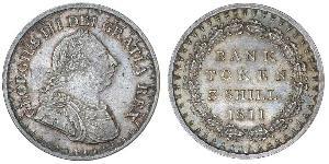 3 Shilling Regno Unito di Gran Bretagna e Irlanda (1801-1922) Argento Giorgio III (1738-1820)