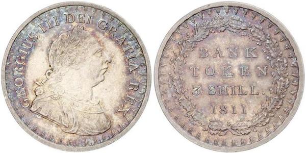 3 Shilling Regno Unito di Gran Bretagna e Irlanda (1801-1922) Argento Giorgio III (1738-1820)