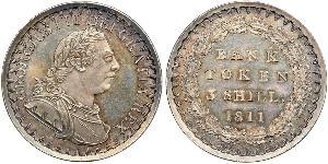 3 Shilling Vereinigtes Königreich von Großbritannien und Irland (1801-1922) Silber Georg III (1738-1820)