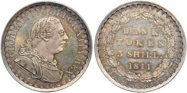 3 Shilling United Kingdom of Great Britain and Ireland (1801-1922) Silver George III (1738-1820)