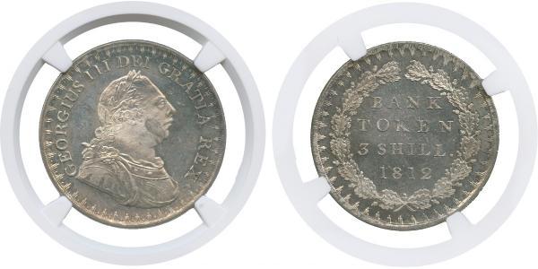 3 Shilling 大不列颠及爱尔兰联合王国 (1801 - 1922) 銀 喬治三世 (1738-1820)