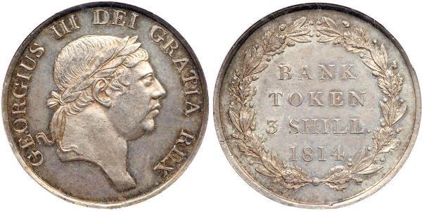 3 Shilling 大不列颠及爱尔兰联合王国 (1801 - 1922) 銀 喬治三世 (1738-1820)