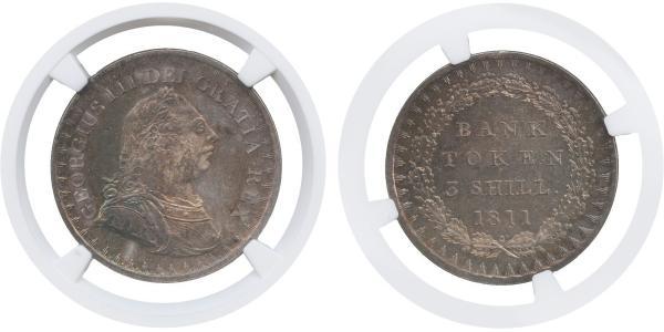 3 Shilling 大不列颠及爱尔兰联合王国 (1801 - 1922) 銀 喬治三世 (1738-1820)