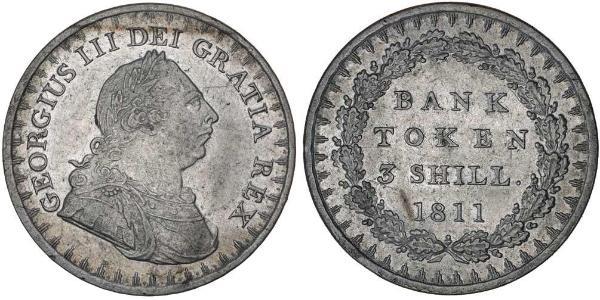 3 Shilling 大不列颠及爱尔兰联合王国 (1801 - 1922) 銀 喬治三世 (1738-1820)
