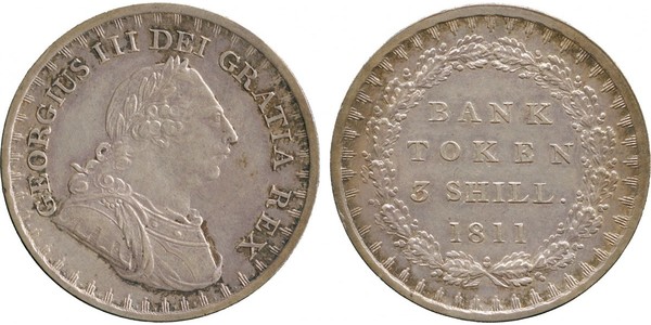 3 Shilling 大不列颠及爱尔兰联合王国 (1801 - 1922) 銀 喬治三世 (1738-1820)