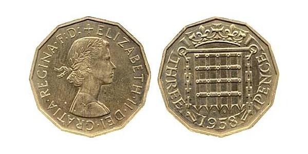 3 Threepence Великобритания (1922-) Никель/Латунь Елизавета II (1926-2022)