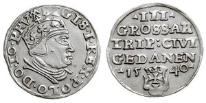 3 Грош Польша Серебро Sigismund I the Old