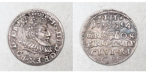 3 Грош Польша Серебро Сигизмунд III