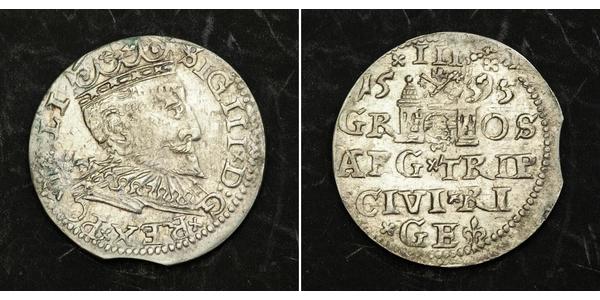 3 Грош Польша Серебро Сигизмунд III