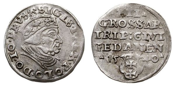 3 Грош Польща Срібло Sigismund I the Old