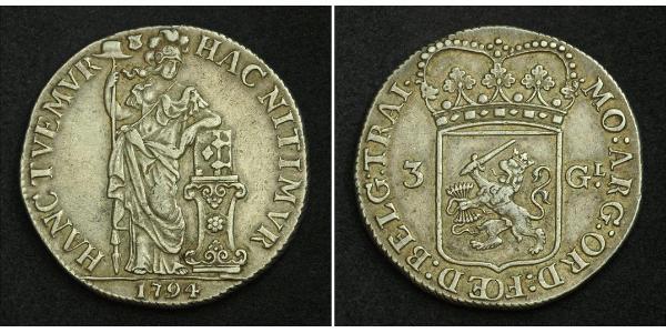 3 Гульден Республика Соединённых провинций (1581 - 1795) Серебро 