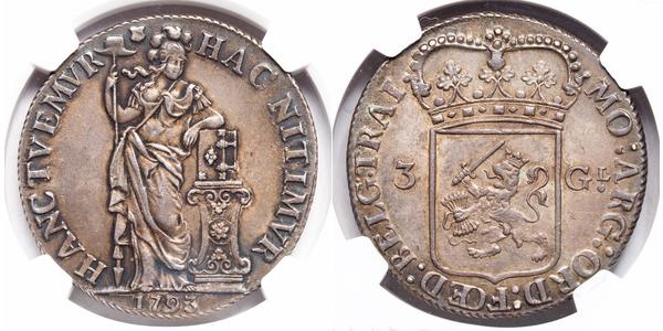 3 Гульден Республика Соединённых провинций (1581 - 1795) Серебро 