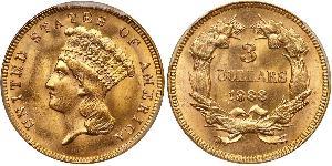 3 Долар США (1776 - ) Золото 