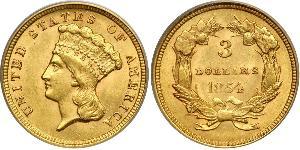3 Долар США (1776 - ) Золото 