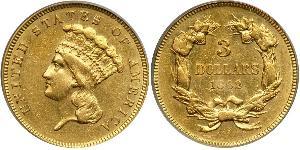 3 Долар США (1776 - ) Золото 