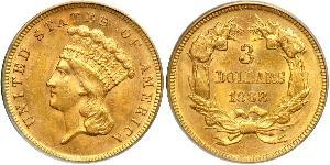 3 Долар США (1776 - ) Золото 