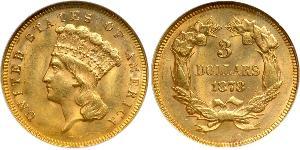 3 Долар США (1776 - ) Золото 