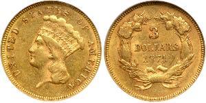 3 Долар США (1776 - ) Золото 