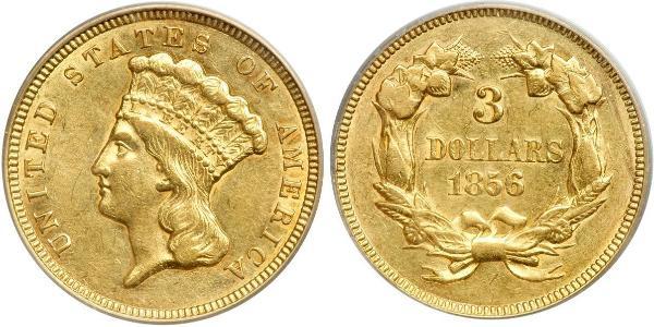 3 Долар США (1776 - ) Золото 