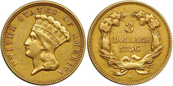 3 Долар США (1776 - ) Золото 