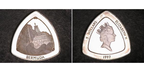 3 Долар Бермудські острови Срібло Єлизавета II (1926-2022)