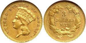 3 Доллар США (1776 - ) Золото 